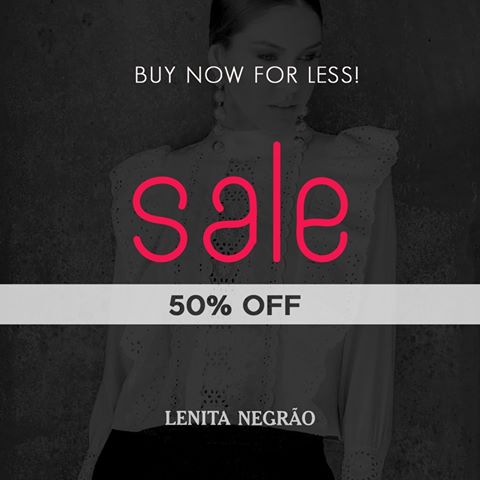 LENITA LANÇA PROMOÇÃO DE 50% EM TODAS AS LOJAS