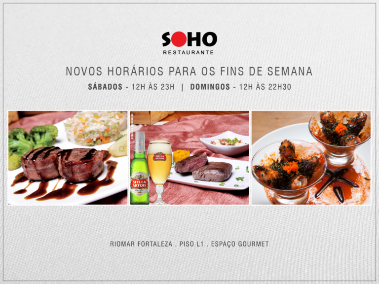 Soho Restaurante atende durante final de semana sem intervalos