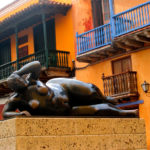 Reclining Woman Sculpture Plaza Santo Domingo Cartagena Colombia